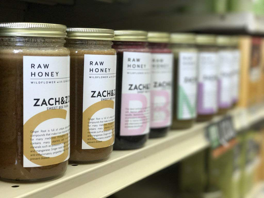 Unfiltered Raw Ginger Honey by Zach & Zoe Sweet Bee Farm – (Ginger -16Oz)