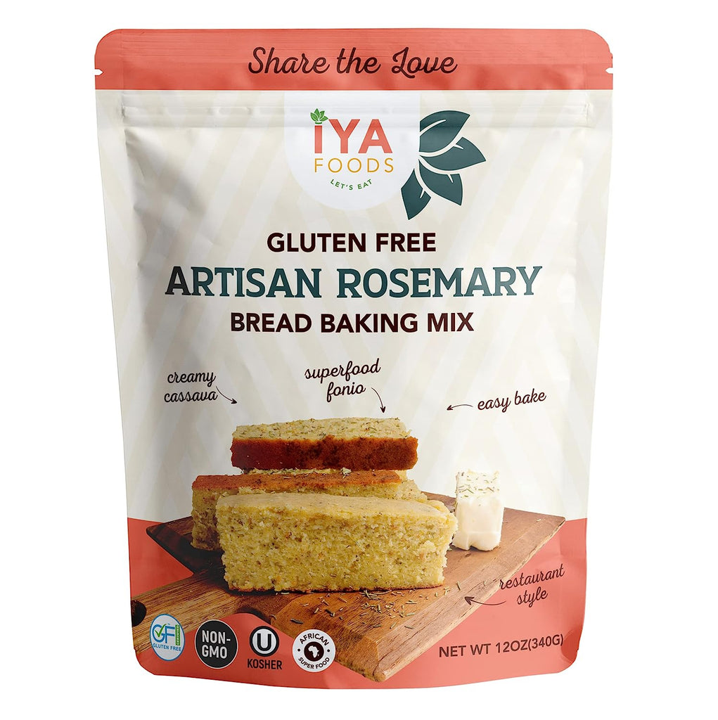 Artisan Rosemary Bread Baking Mix, Certified Gluten Free, Kosher Certified, Non-Gmo 12Oz (Pack of 3)