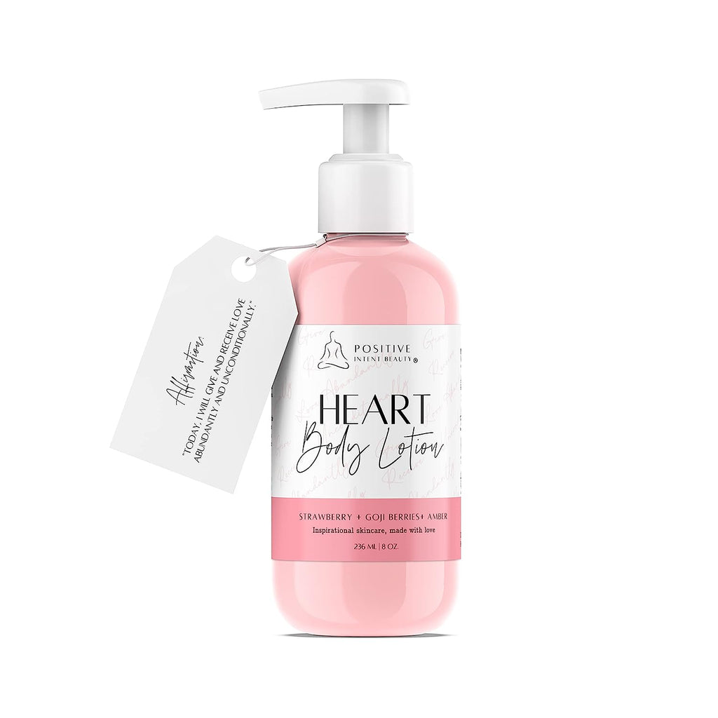 Self Care Gift Set, Heart Lotion, Passion Scrub, Emotional Soap, Beautify Salt (Strawberry)