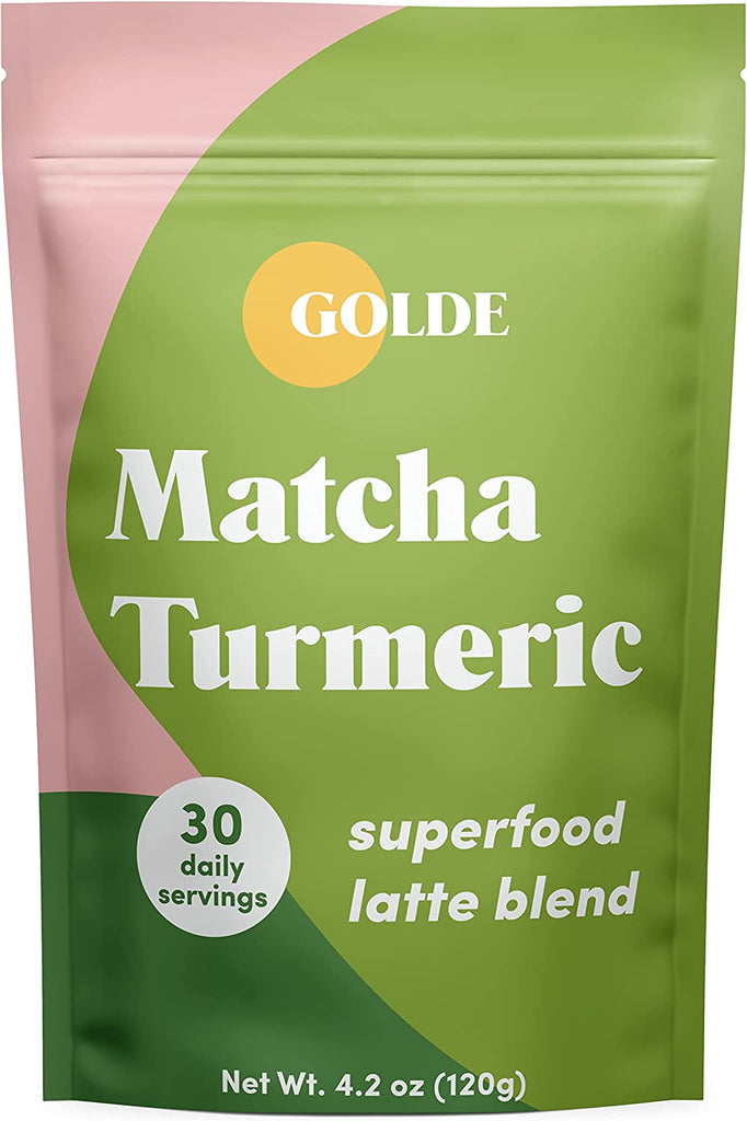 Turmeric (Matcha) Blend - 30 Daily Servings - Delicious Anti-Inflammatory for Skin, Gut Health, Stress Balance