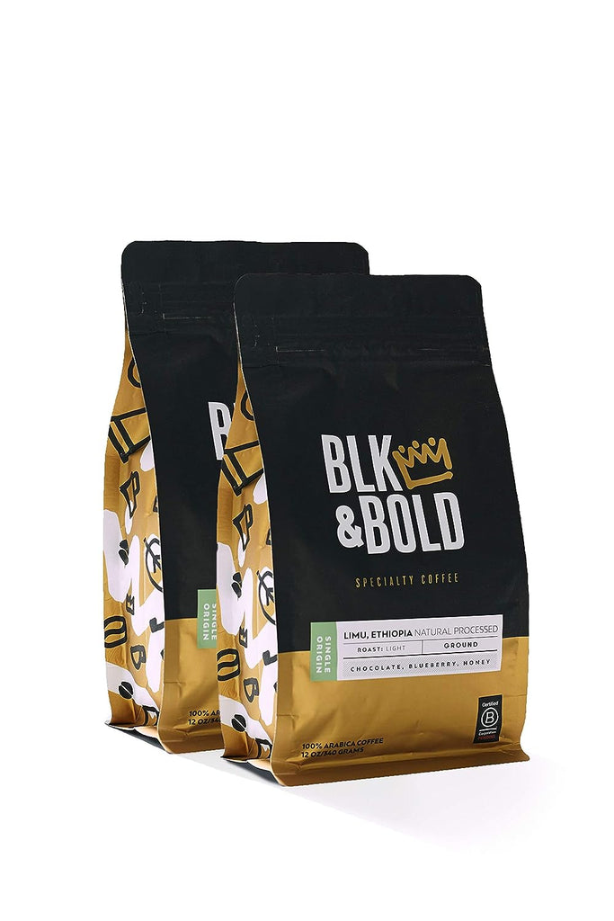Limu Ethiopia Single Origin | Fair Trade Certified | Light Roast | Ground Coffee | 2 Pack of 12 Oz. Bags
