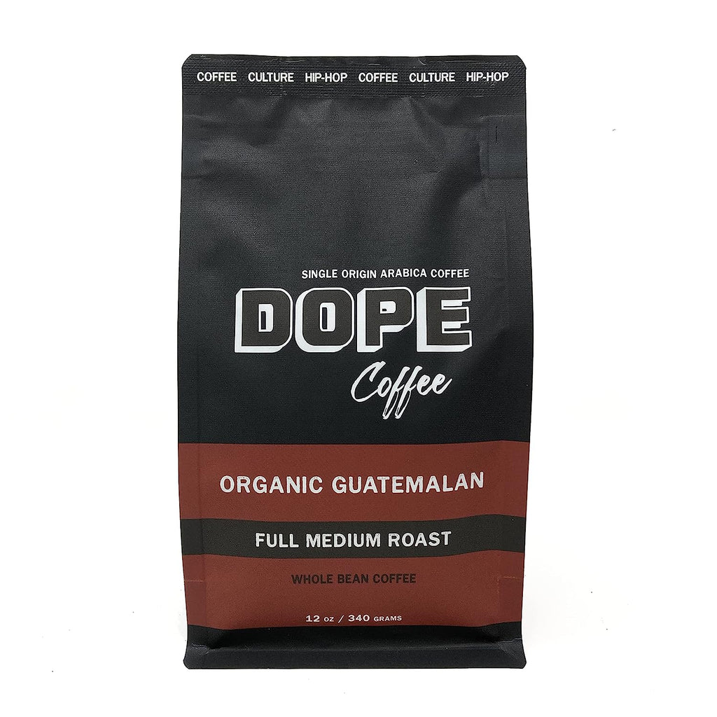 Whole Bean Organic Guatemalan Full Medium Roast, 100% Organic Fair Trade, 100% Arabica, 12Oz